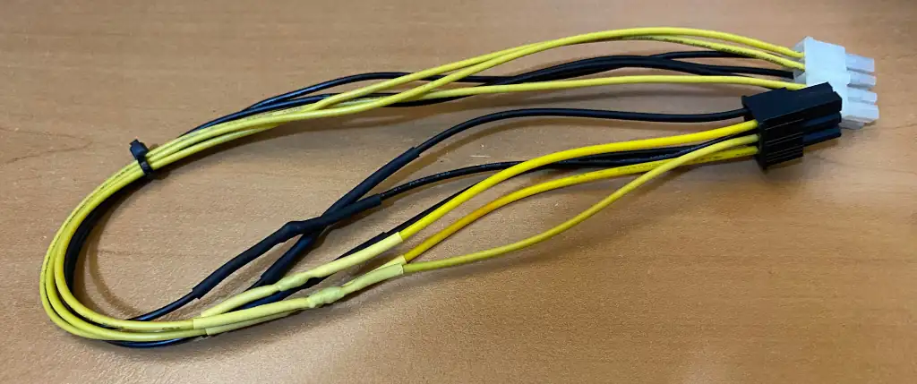 A custom-made power cable for the Fujitsu M740power Workstation.